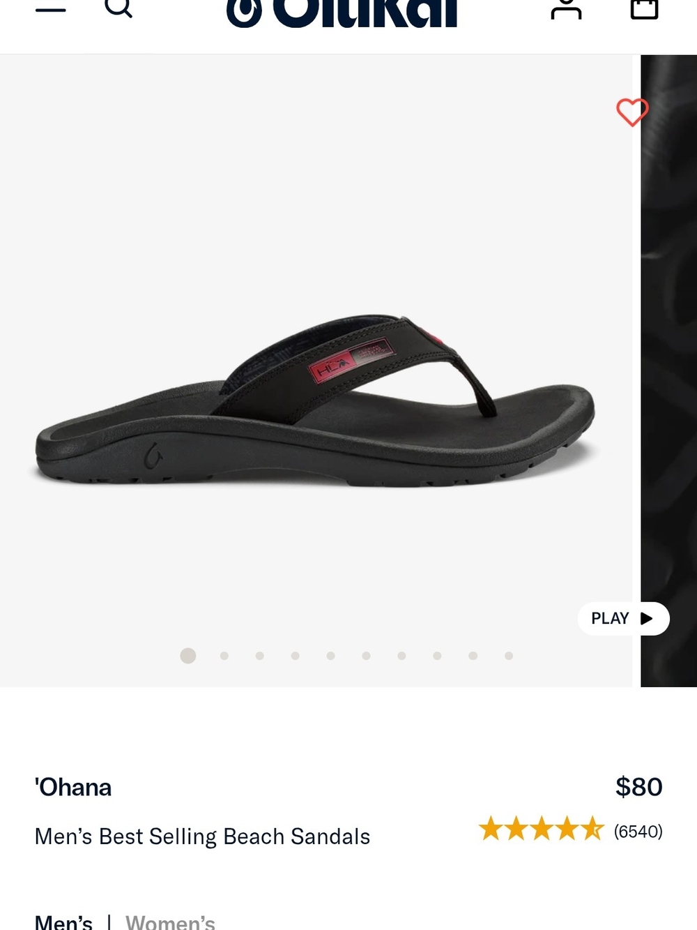 OluKai Men's Ohana flip flop slippers - Picture 4 of 4